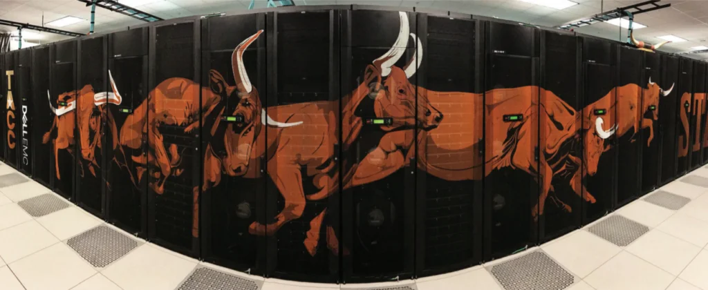 Texas Advanced Computing Center bull motif paneling