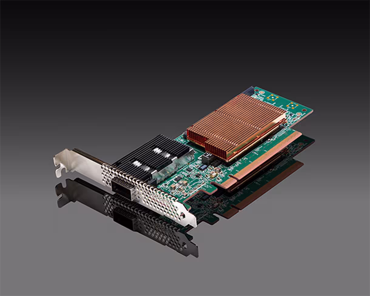 View of the Cornelis CN5000 Omni-Path SuperNIC