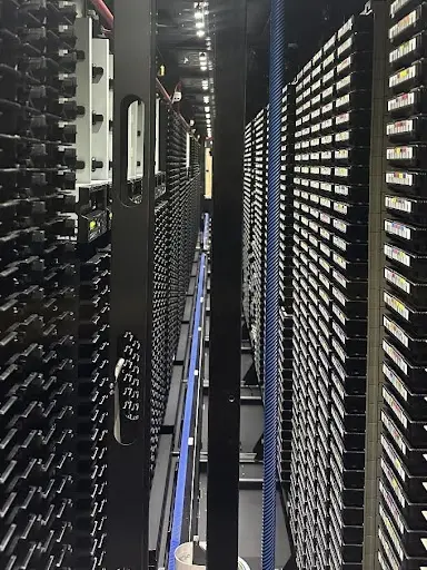 Rows of server racks